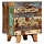Table de chevet sculptée en bois massif recyclé - 35% de remise