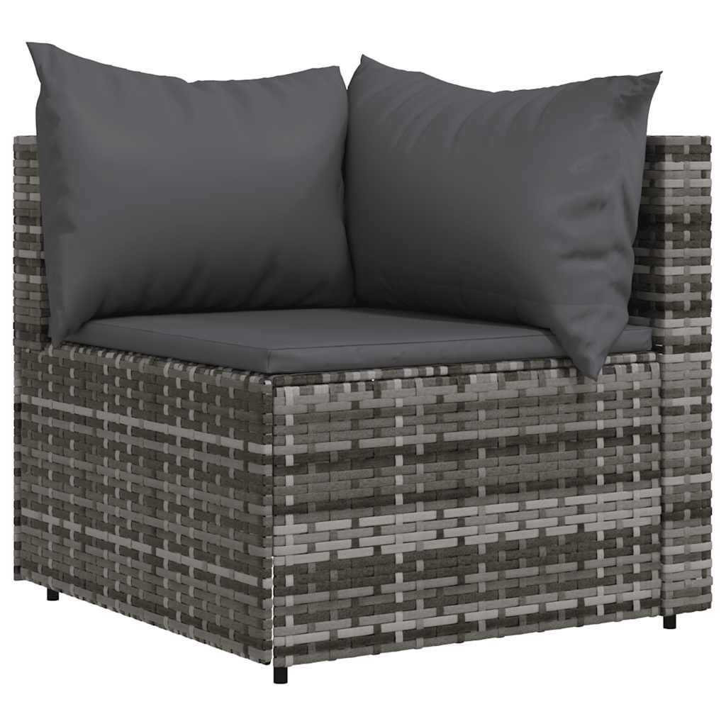 Lot de 2 canapés d'angle de jardin en résine tressée gris - 34% de remise