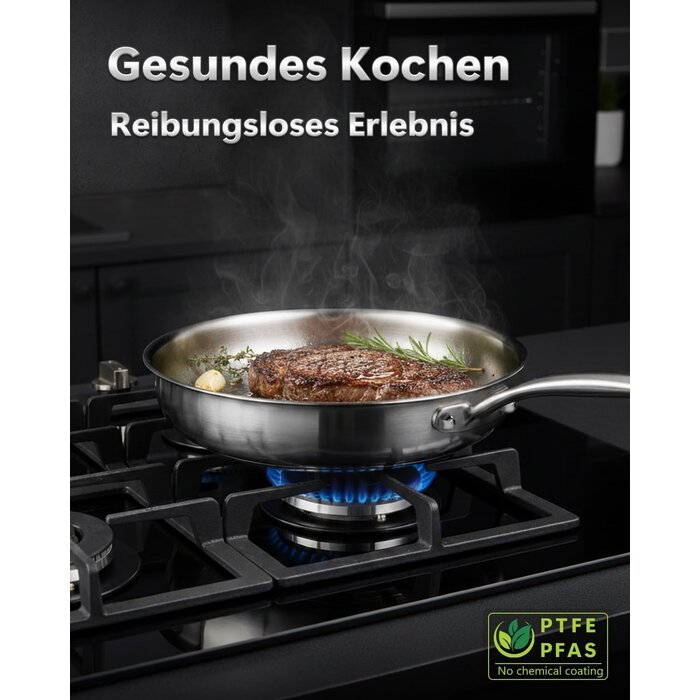 Poêle et faitout inox 30 cm induction - 32% de remise
