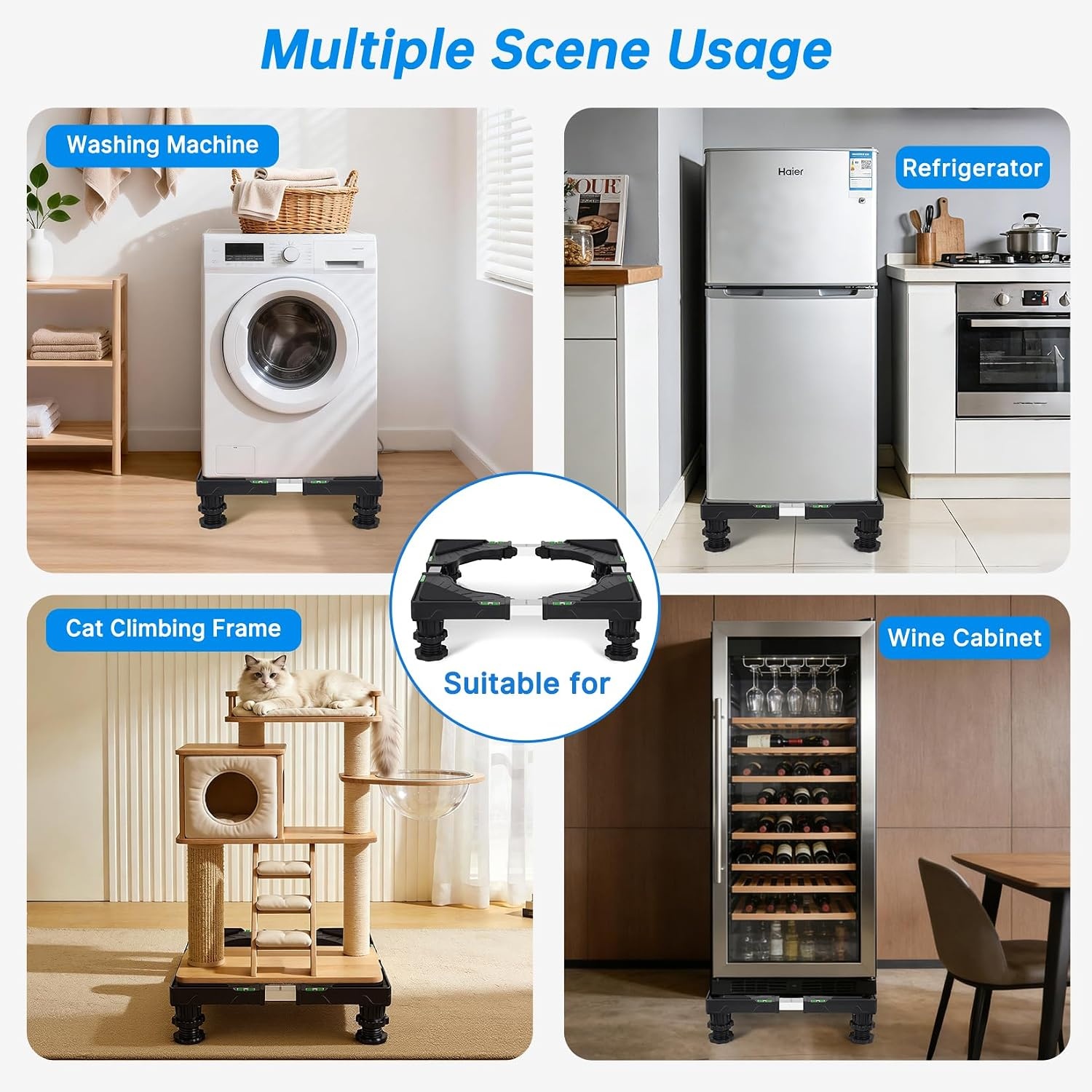 Socle réglable pour lave-linge et réfrigérateur - 32% de remise