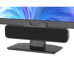 Barre de son PC stéréo 10W - Noir - Fixation par pince - 51% de remise