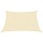 Voile d'ombrage trapézoïdale 3/4x2 m crème - 33% de remise