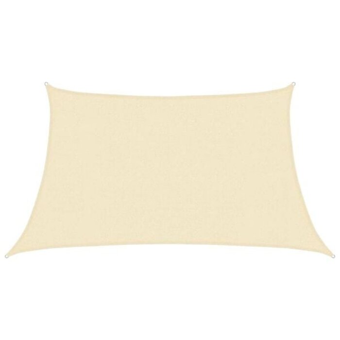 Voile d'ombrage trapézoïdale 3/4x2 m crème - 33% de remise