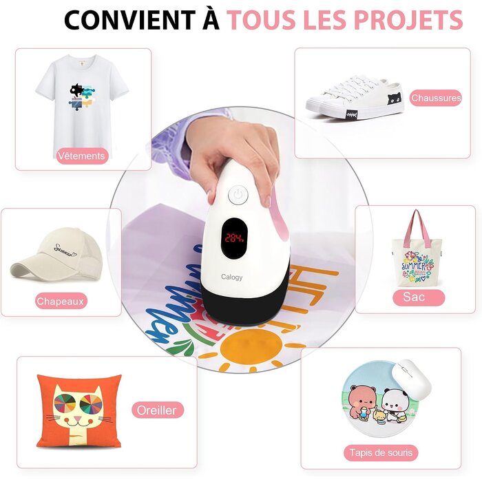 Mini presse à chaud portable pour textiles - 300W - 32% de remise