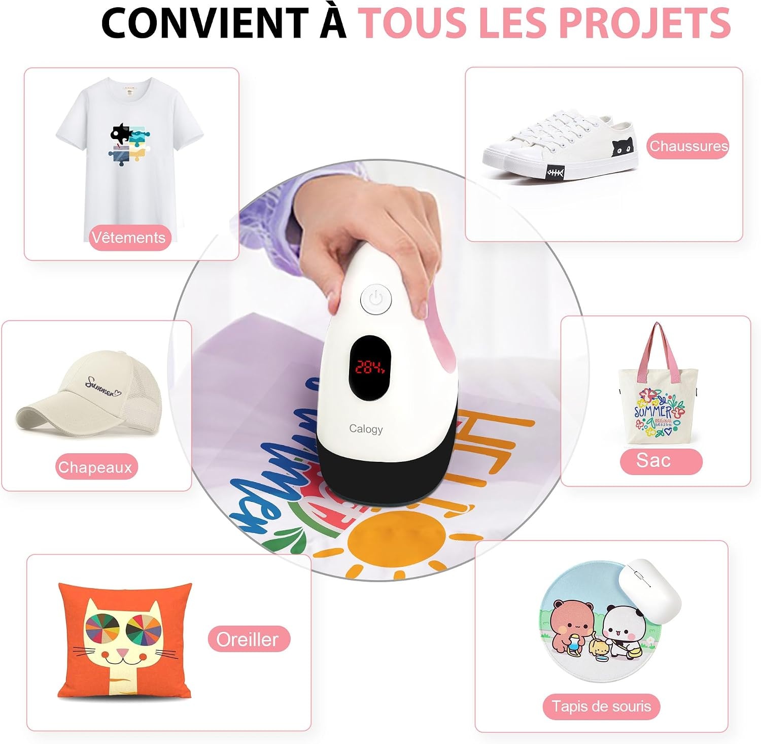 Mini presse à chaud portable pour textiles - 300W - 32% de remise