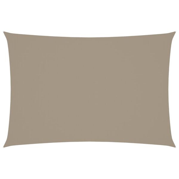 Voile d'ombrage rectangulaire 3 x 5 m Taupe - 33% de remise