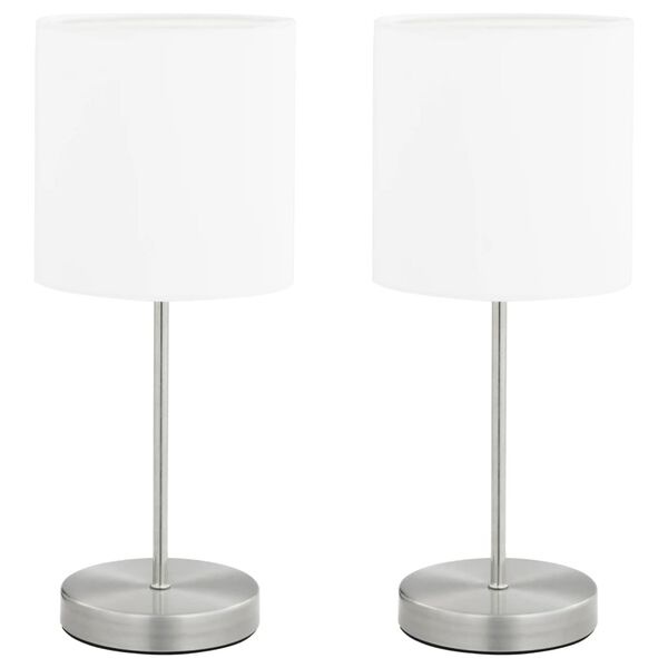 Lot de 2 lampes de table tactiles blanc et argent - 33% de remise