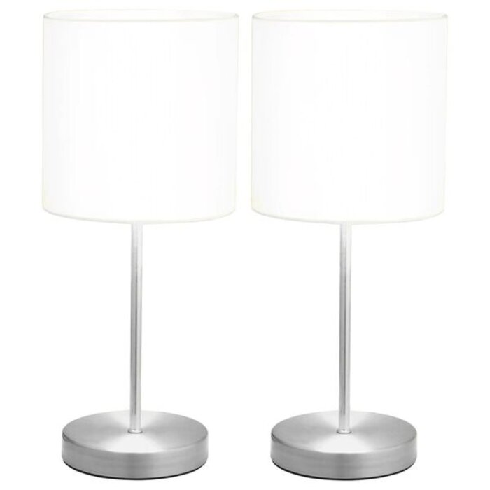 Lot de 2 lampes de table tactiles blanc et argent - 33% de remise