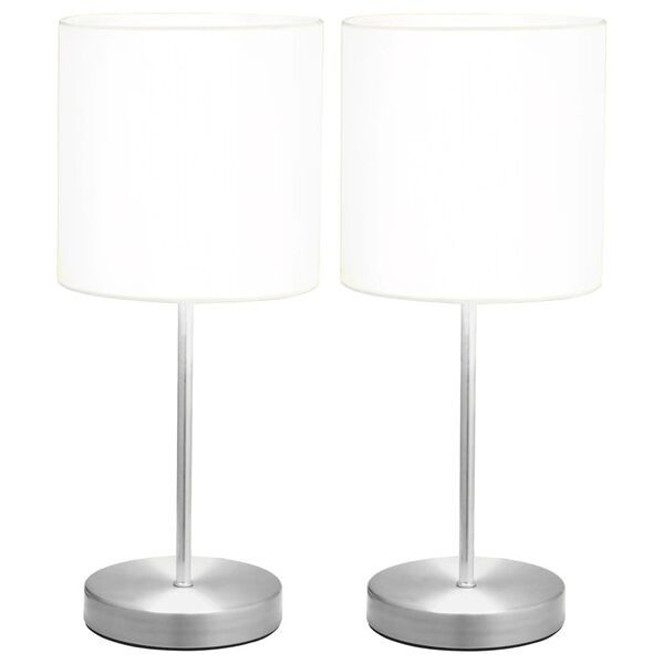 Lot de 2 lampes de table tactiles blanc et argent - 33% de remise