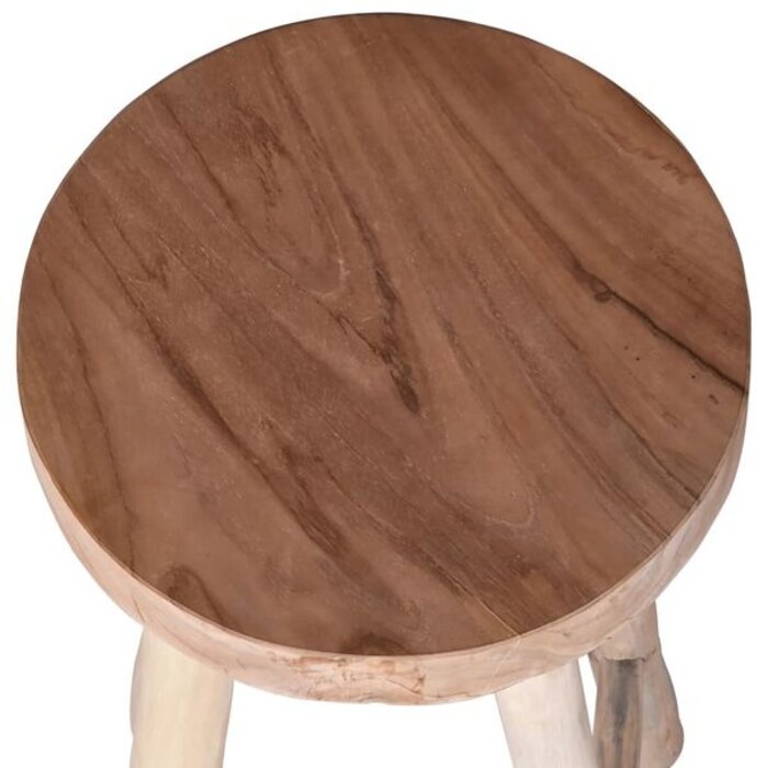 Tabouret de bar en teck massif - 37 x 37 x 76 cm - 35% de remise