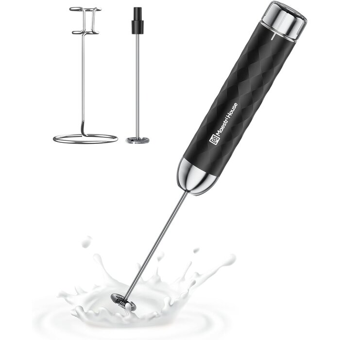 Mousseur à lait électrique rechargeable avec support - 31% de remise