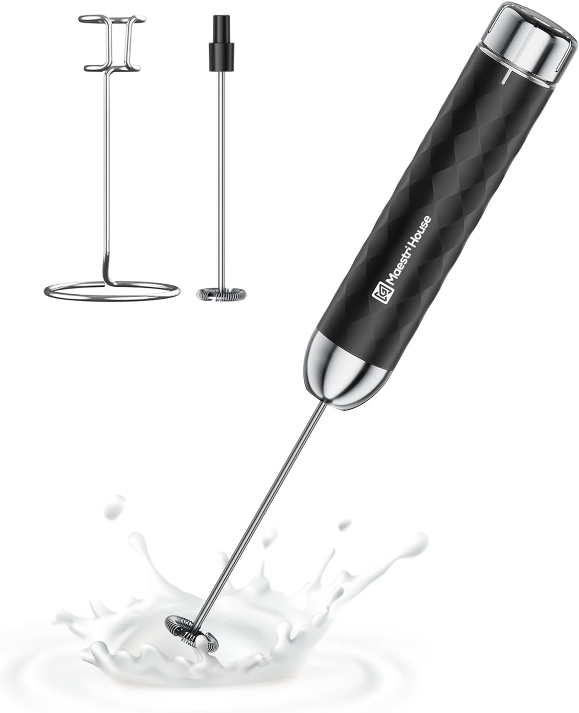 Mousseur à lait électrique rechargeable avec support - 31% de remise
