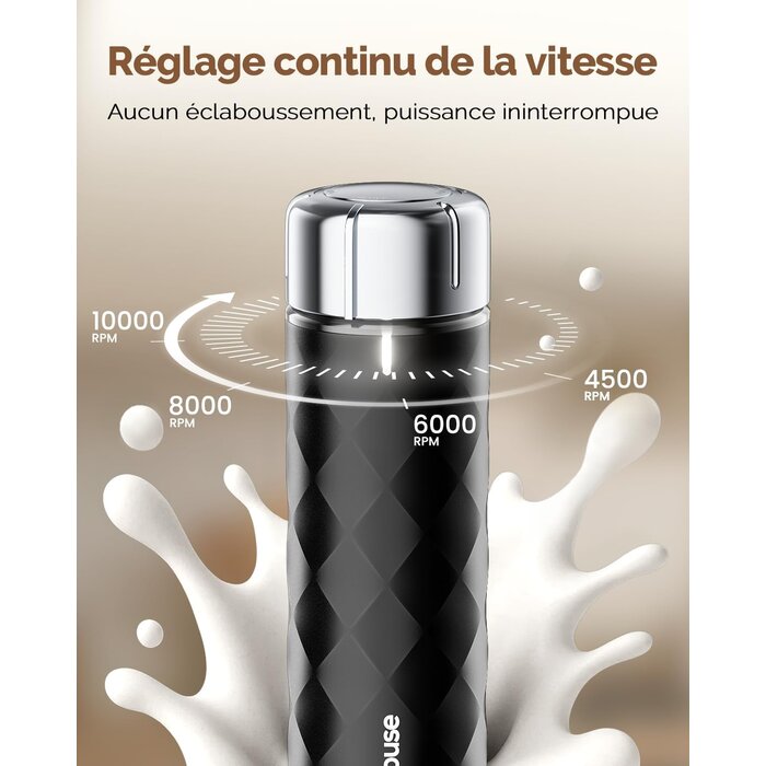 Mousseur à lait électrique rechargeable avec support - 31% de remise