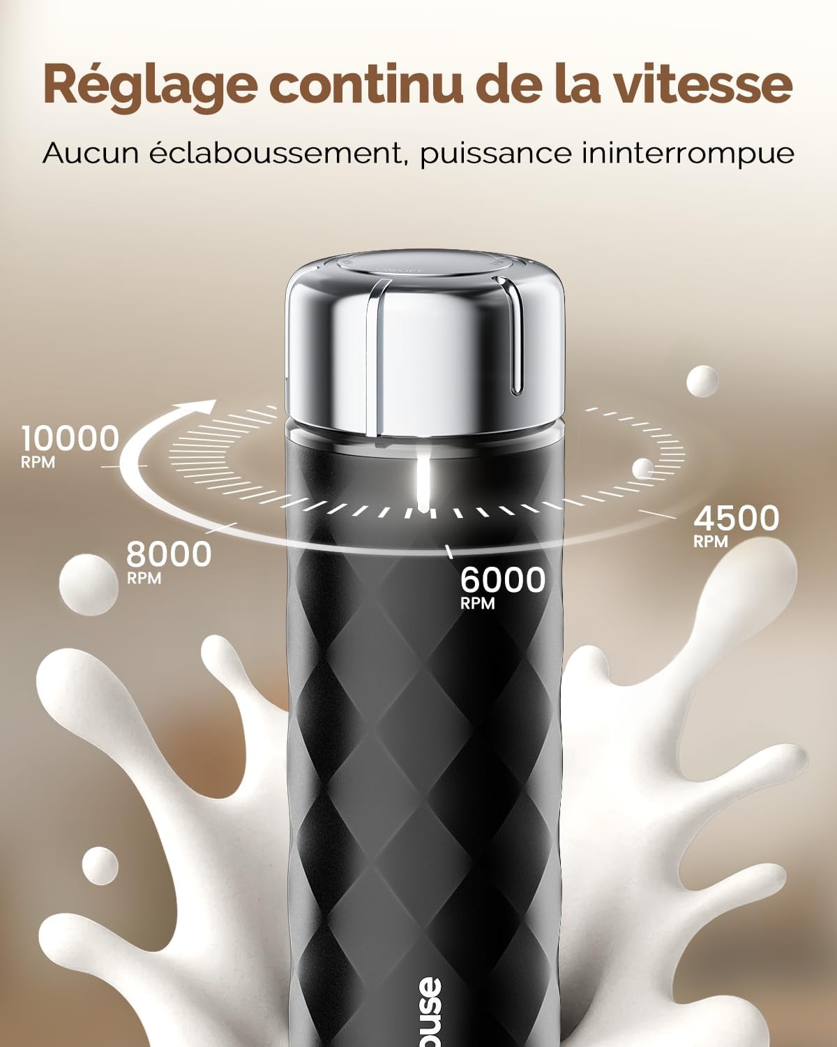 Mousseur à lait électrique rechargeable avec support - 31% de remise