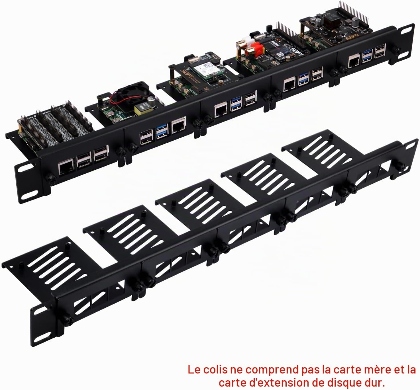 Baie de rack 19" 1U pour 5x Raspberry Pi - Métal - 33% de remise