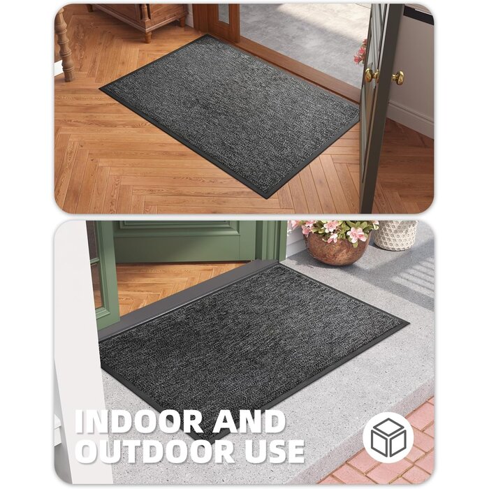 Paillasson 60x120 cm Noir et Gris - 33% de remise - Outlet