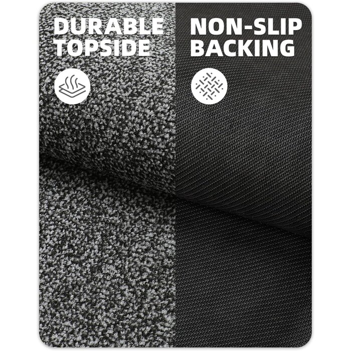 Paillasson Extérieur 60x120 cm Noir Gris - 33% de remise