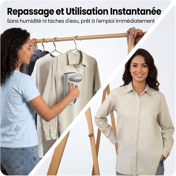 Défroisseur vapeur portable 900W avec aspiration - 34% de remise