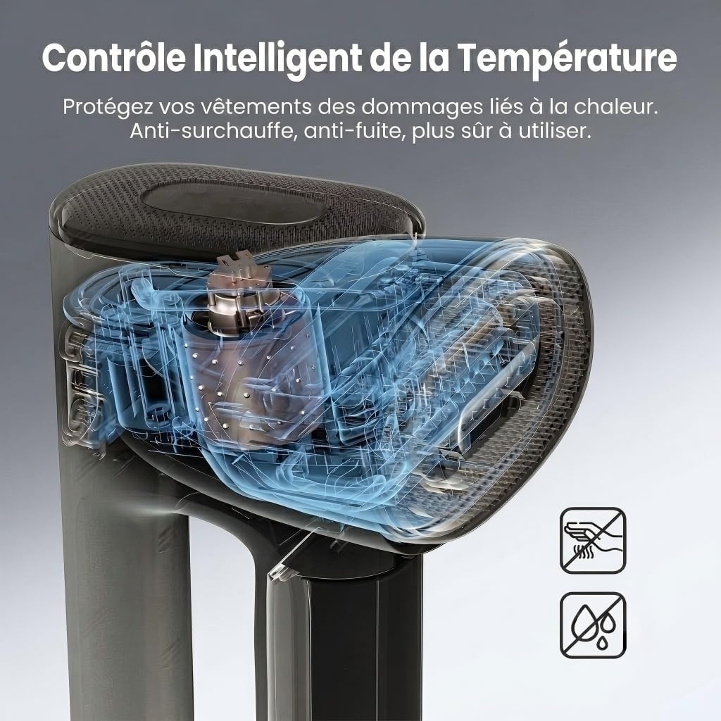 Défroisseur vapeur portable 900W avec aspiration - 34% de remise