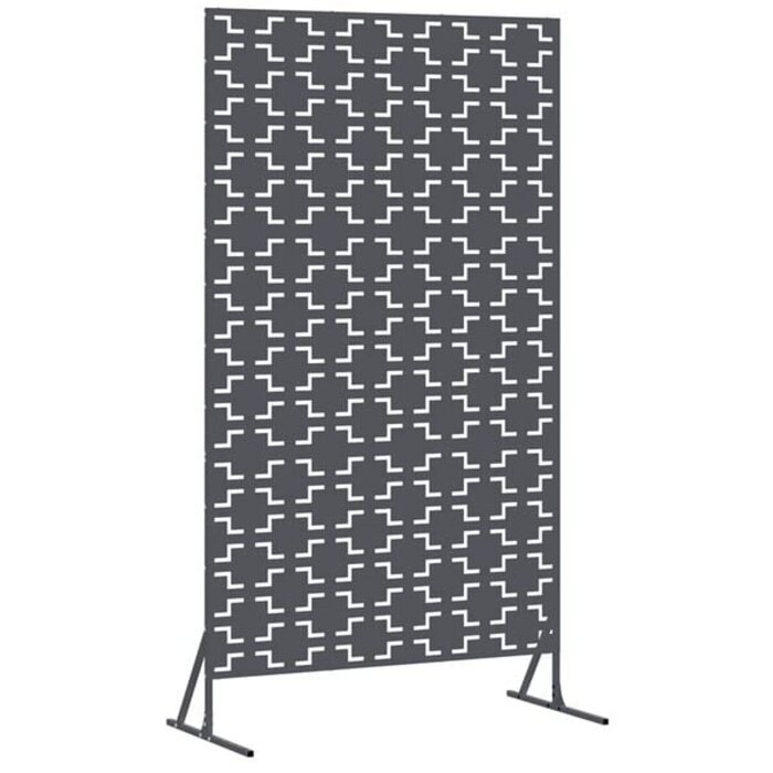 Paravent d'extérieur en acier anthracite 100x180cm - 34% de remise