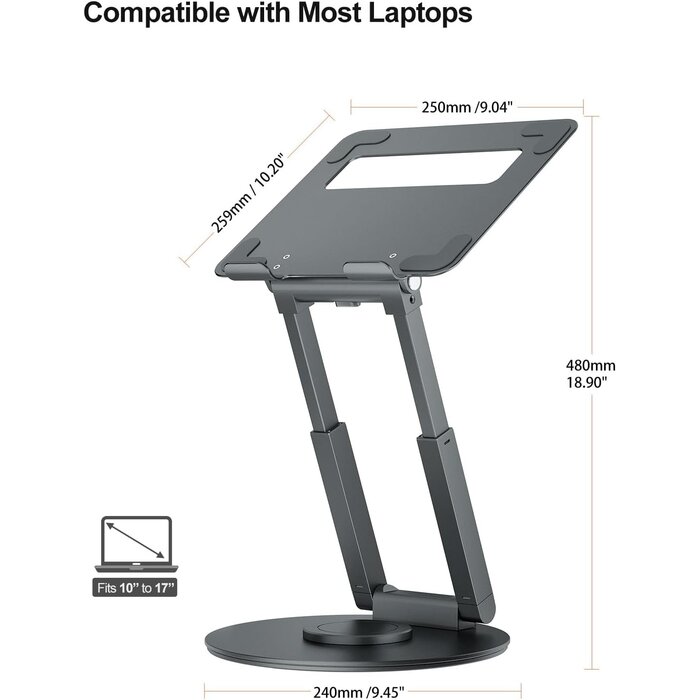 Support Ordinateur Portable Ergonomique Réglable - 34% de remise