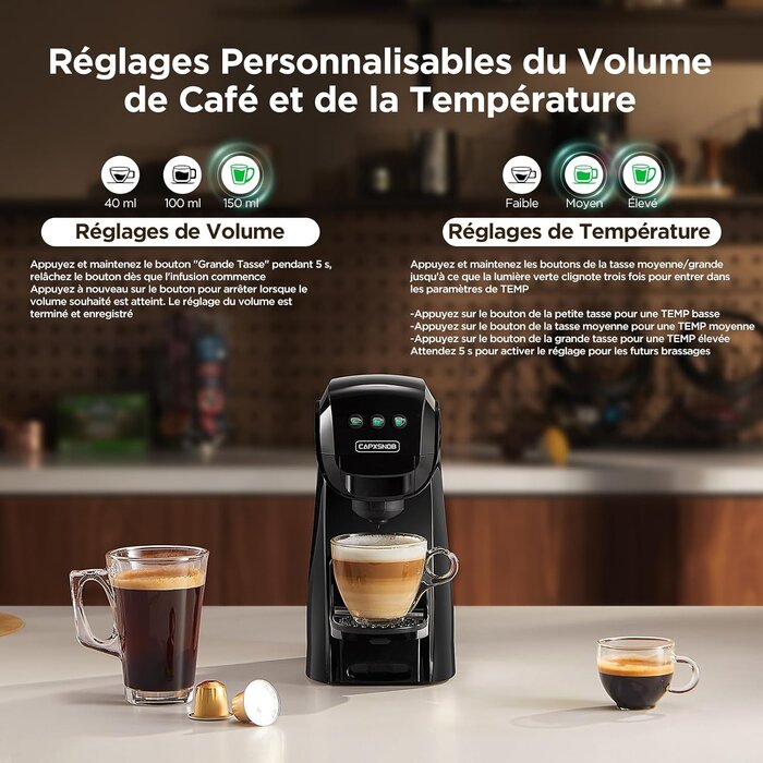 Machine à café 5-en-1 multifonction - 34% de remise - Noir