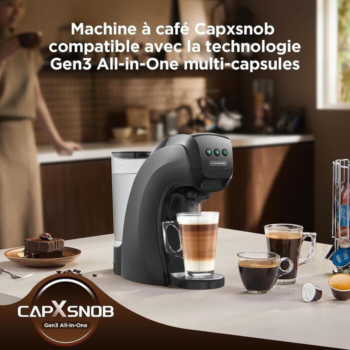 Machine à café 5-en-1 multifonction - 34% de remise - Noir