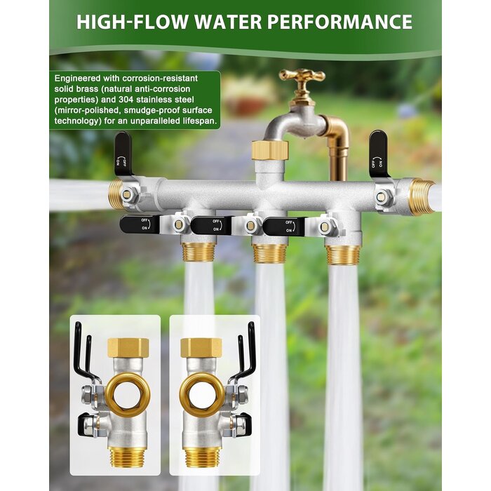 Distributeur d'eau 5 voies pour jardin - 34% de remise