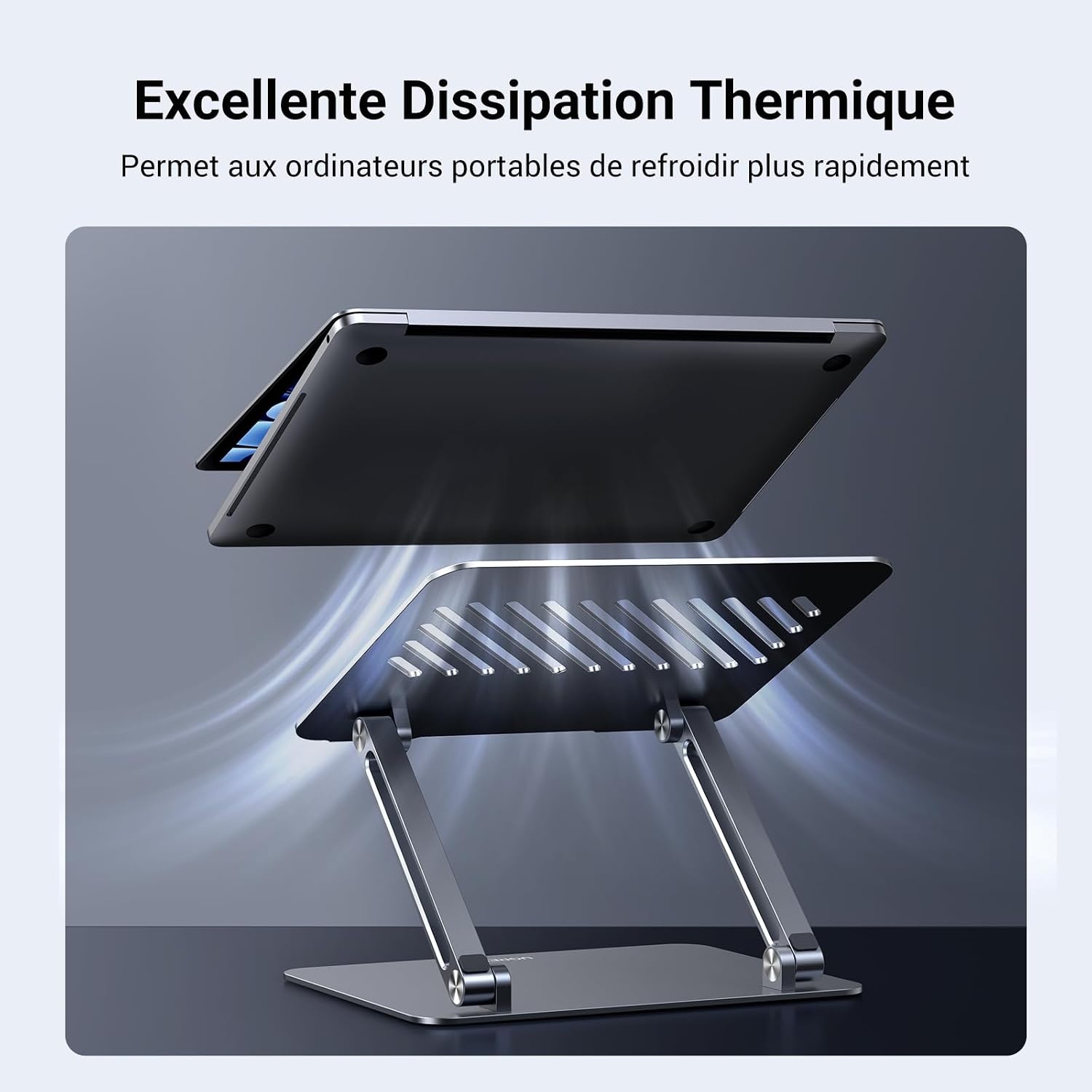Support PC Portable Aluminium Ergonomique - 32% de remise