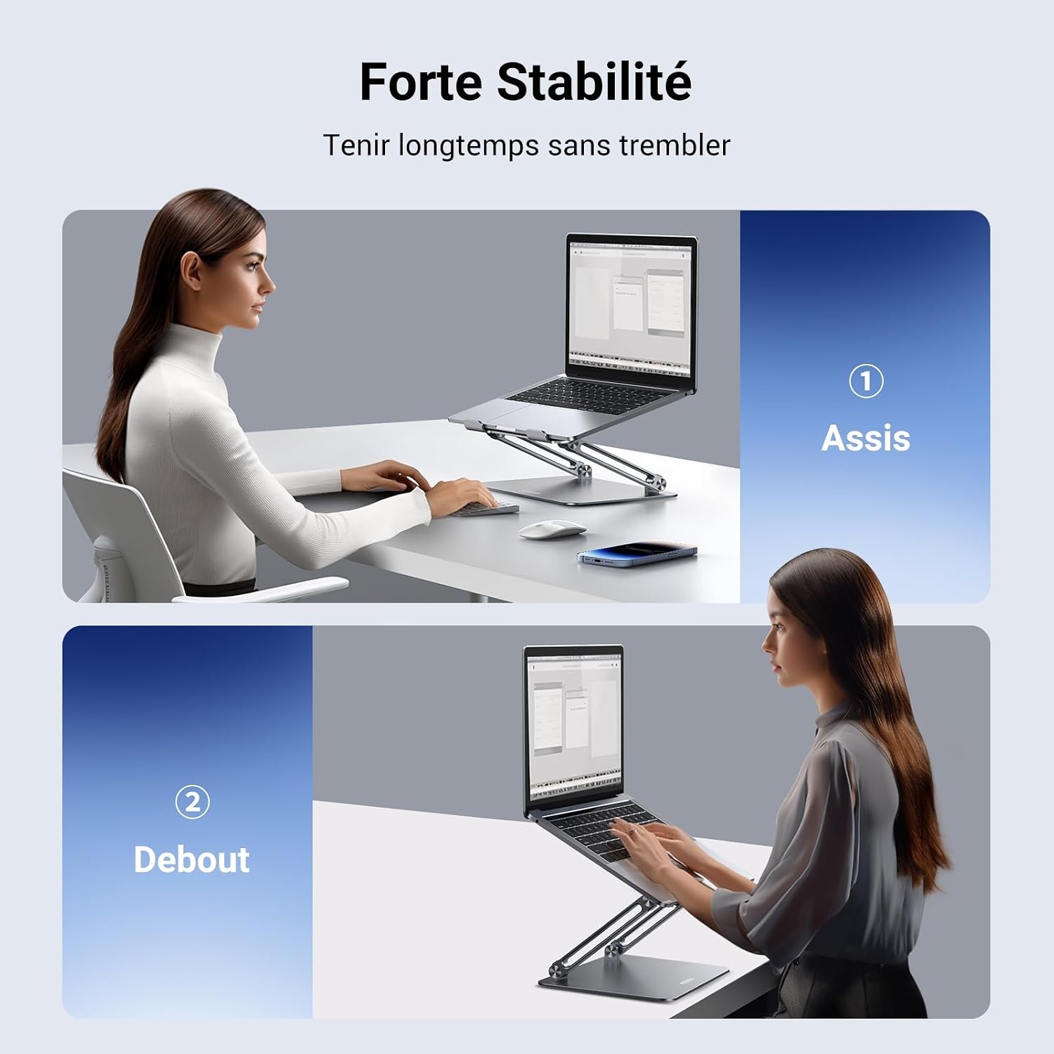Support PC Portable Aluminium Ergonomique - 32% de remise