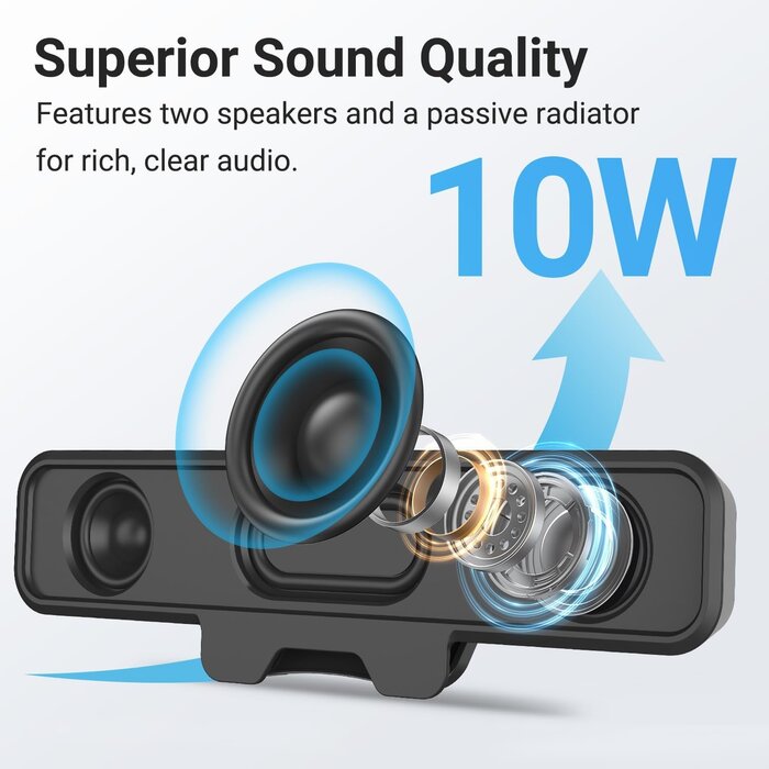 Barre de son stéréo 10W pour moniteur - 32% de remise
