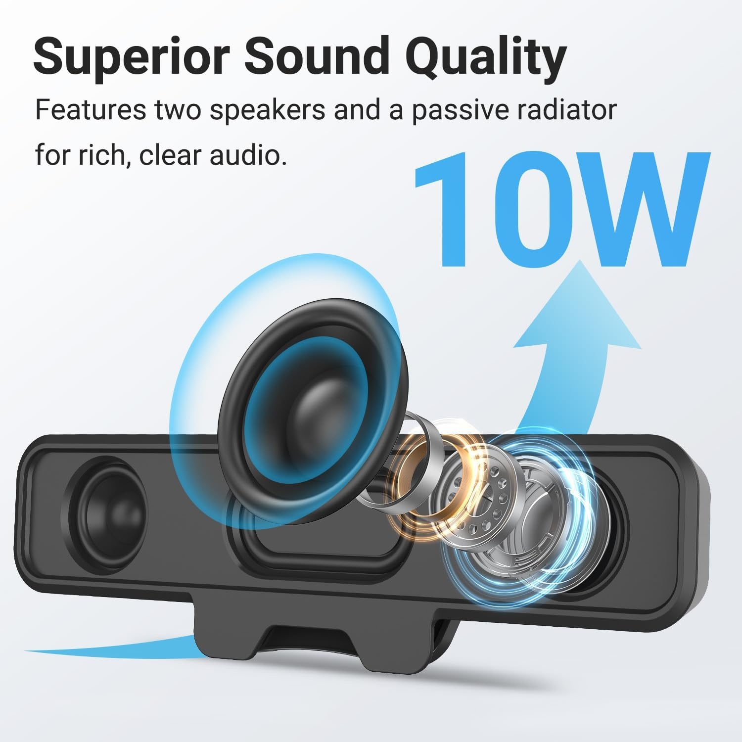 Barre de son stéréo 10W pour moniteur - 32% de remise