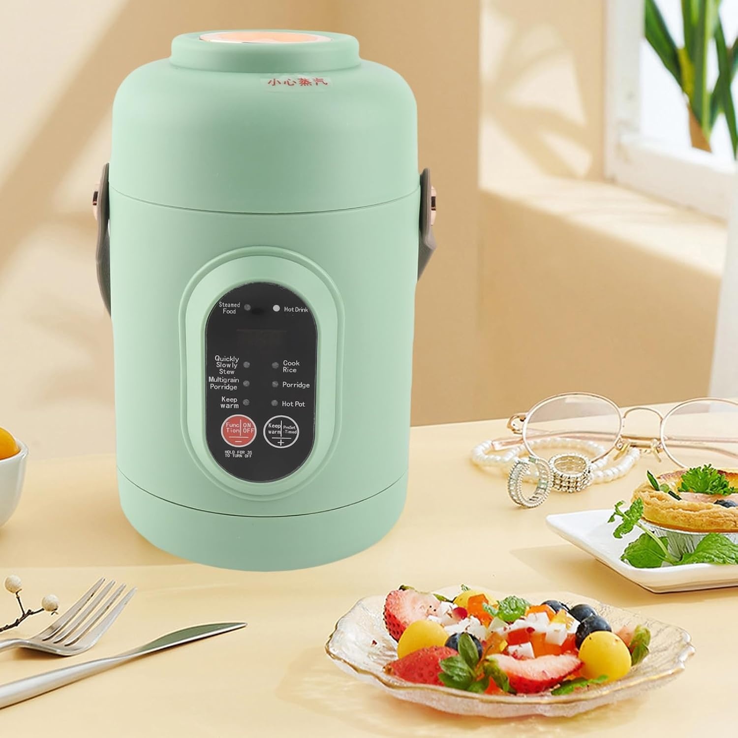 Mini cuiseur électrique multifonction 800 ml - Vert - 34% de remise