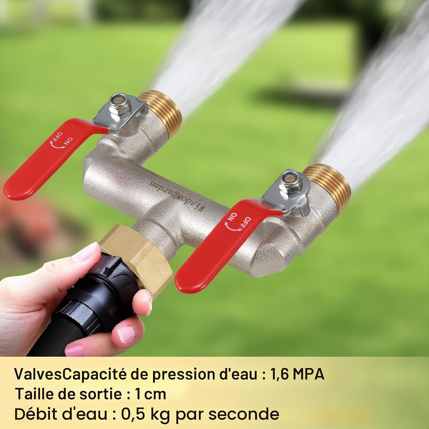 Diviseur d'eau 2 voies en laiton nickelé - 32% de remise