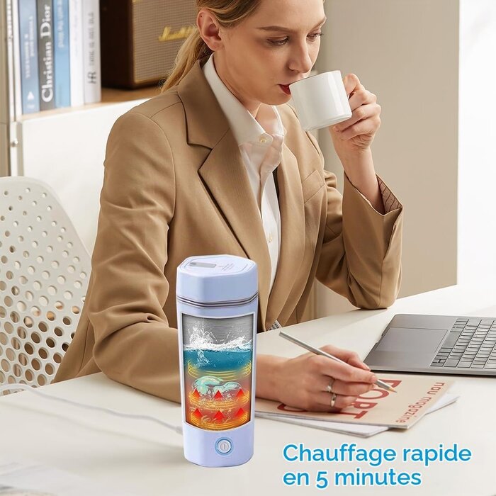 Bouilloire électrique de voyage portable - 350/450 ml - Bleue - 31% de remise