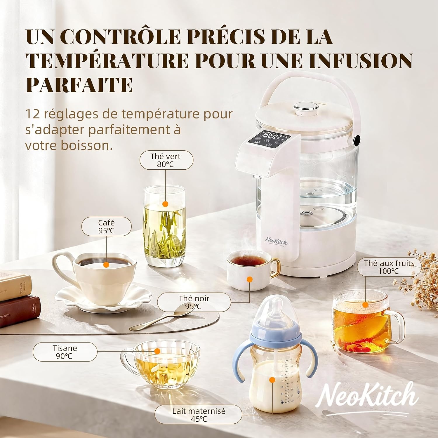 Distributeur d'eau chaude 2,5L, 1400W - 31% de remise