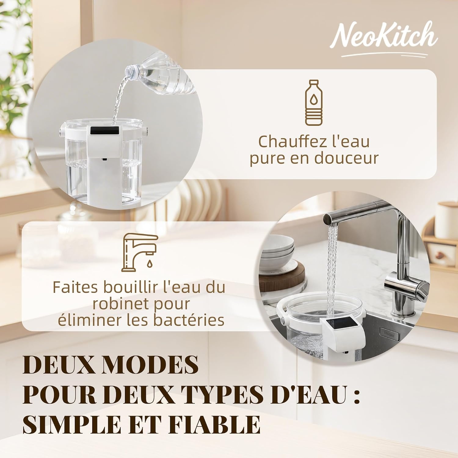 Distributeur d'eau chaude 2,5L, 1400W - 31% de remise
