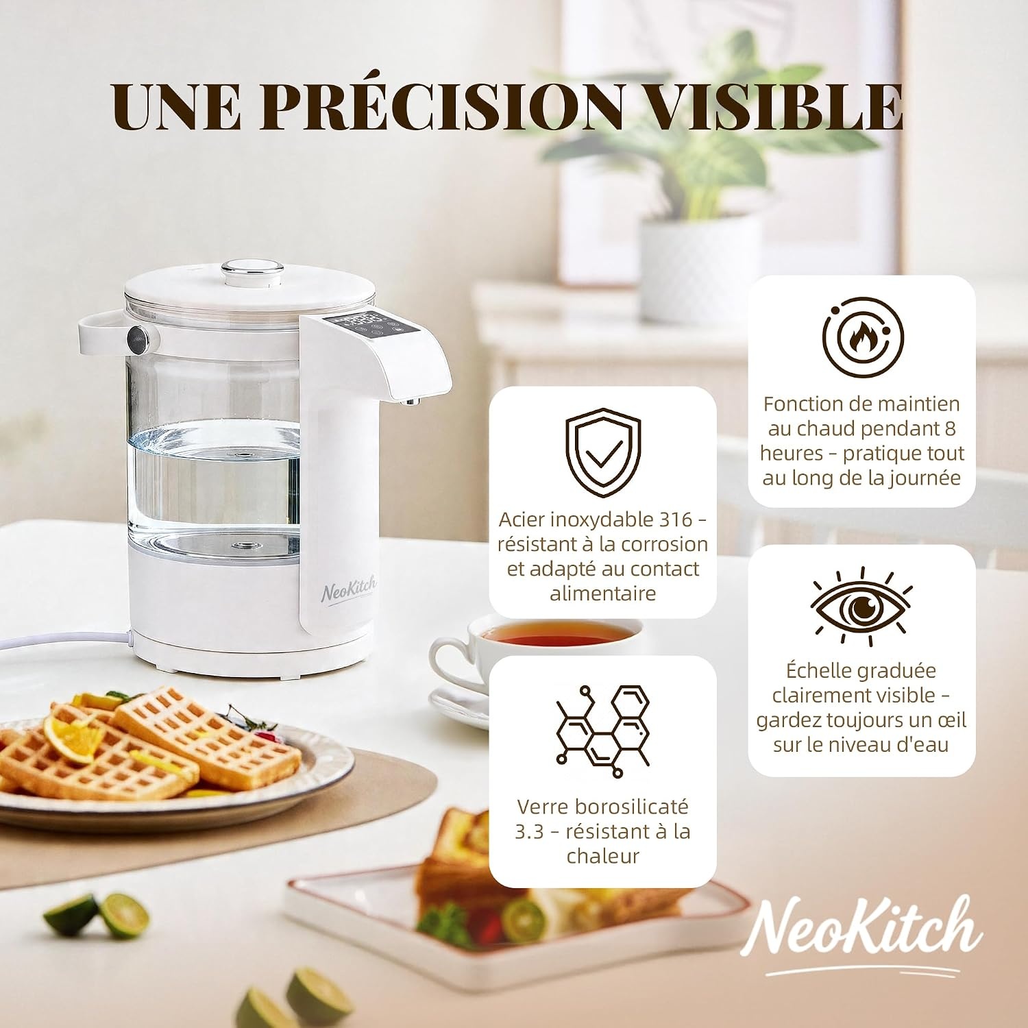 Distributeur d'eau chaude 2,5L, 1400W - 31% de remise