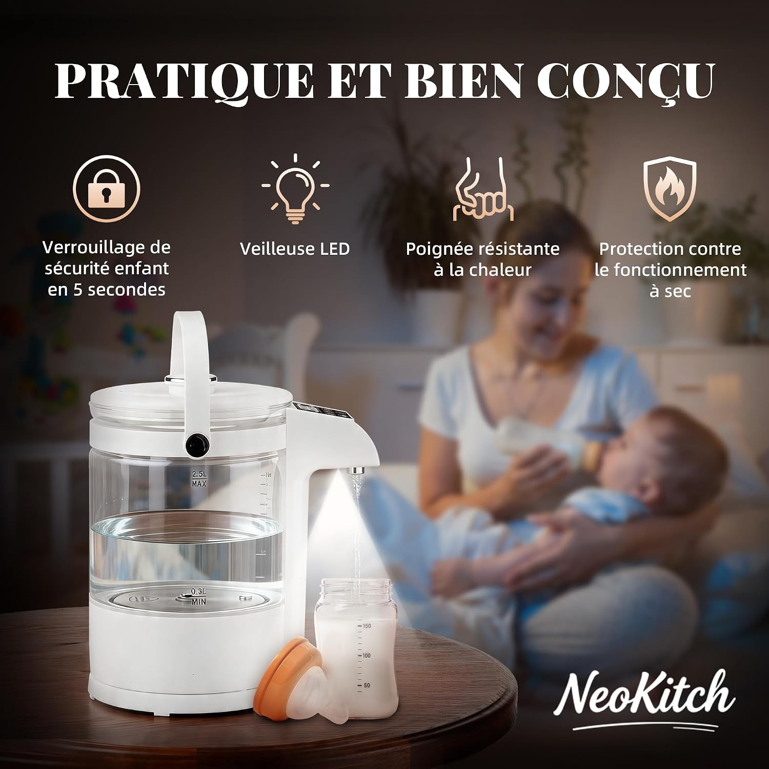 Distributeur d'eau chaude 2,5L, 1400W - 31% de remise