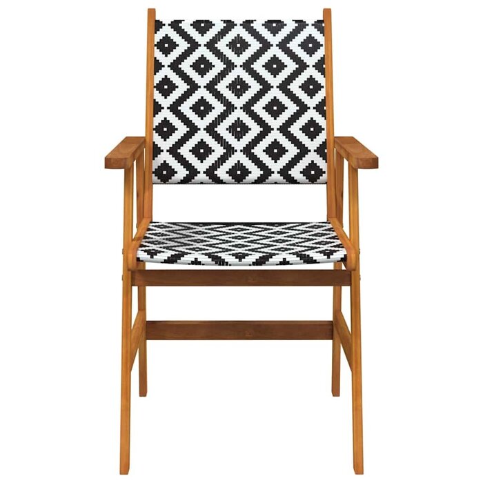 Lot de 2 chaises de jardin en acacia et résine tressée - 34% de remise