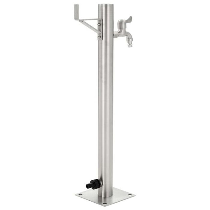 Colonne d'eau de jardin en inox 65 cm - Argent - 34% de remise