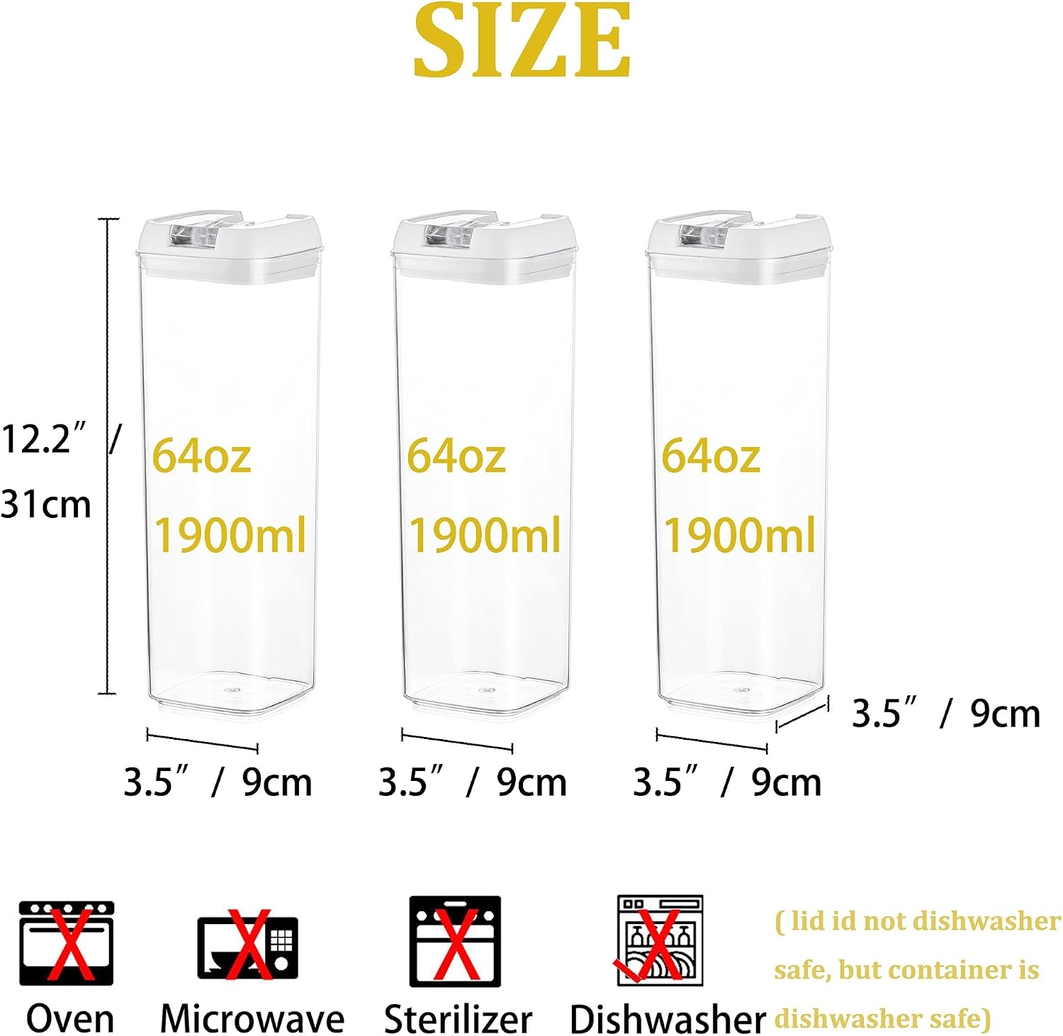 Lot de 3 boîtes de conservation 1,6L - Hermétiques - 32% de remise