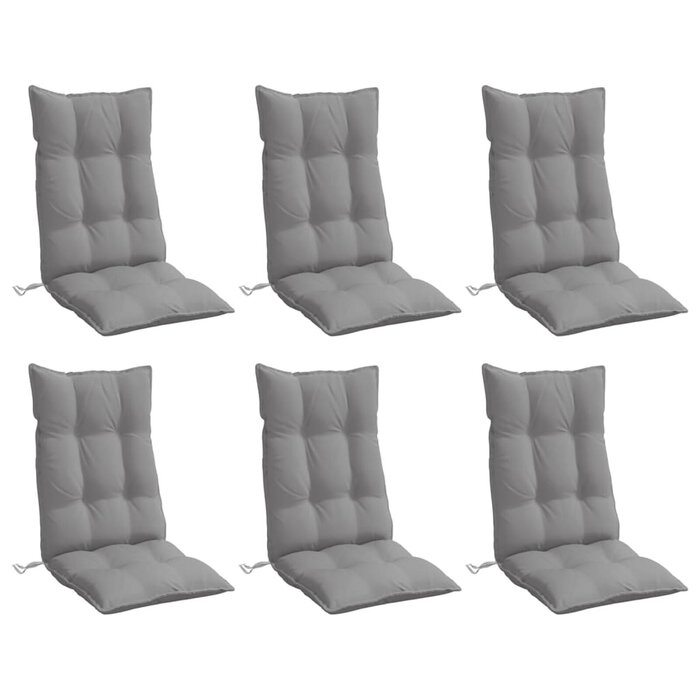 Lot de 6 coussins pour chaise dossier haut, Gris - 34% de remise