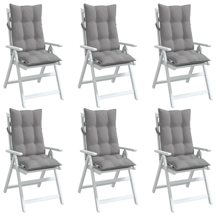 Lot de 6 coussins pour chaise dossier haut, Gris - 34% de remise