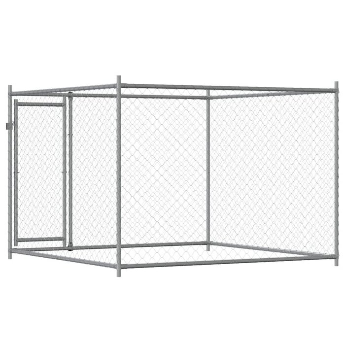 Chenil pour chien en acier galvanisé 2x2x1,5m - 35% de remise