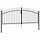 Portail de jardin double 3 x 1,25 m en acier noir - 35% de remise