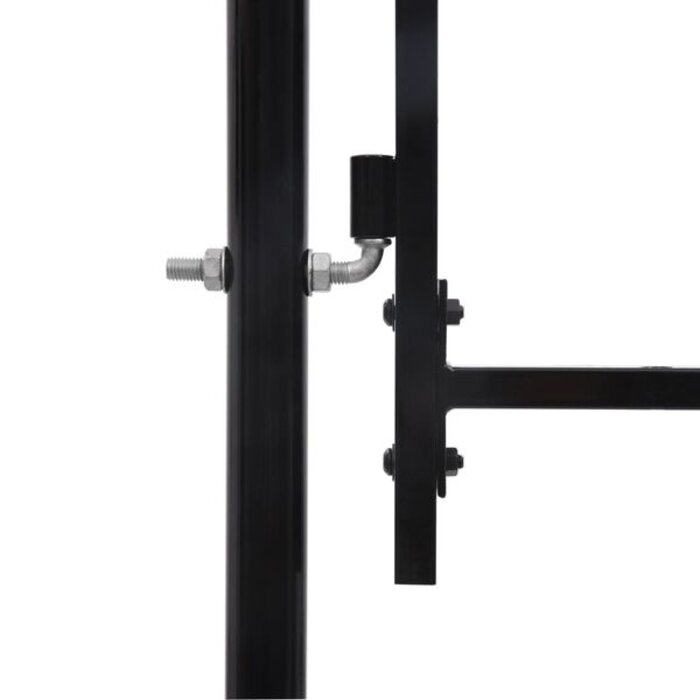 Portail de jardin double 3 x 1,25 m en acier noir - 35% de remise