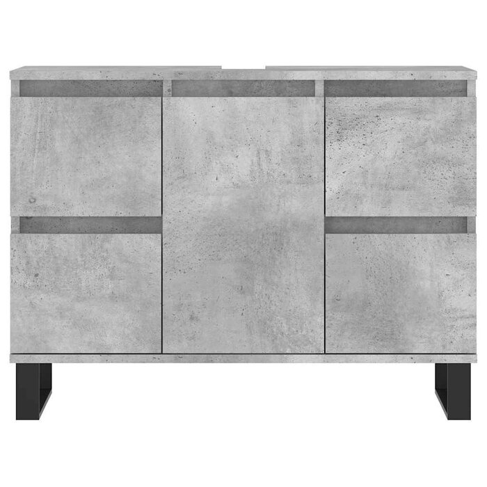 Meuble de salle de bain 80x33x60 cm Gris Béton - 36% de remise