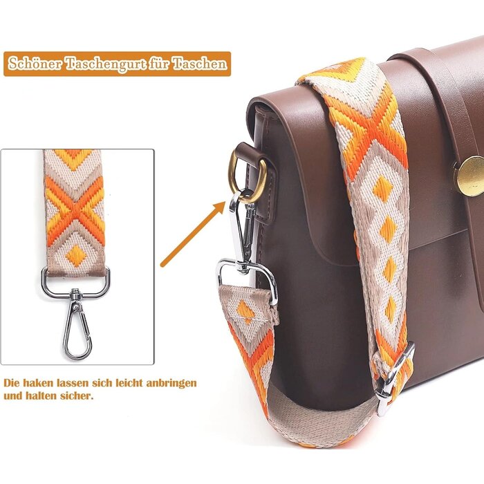 Bandoulière réglable pour sac 3,8 cm Orange - 25% de remise