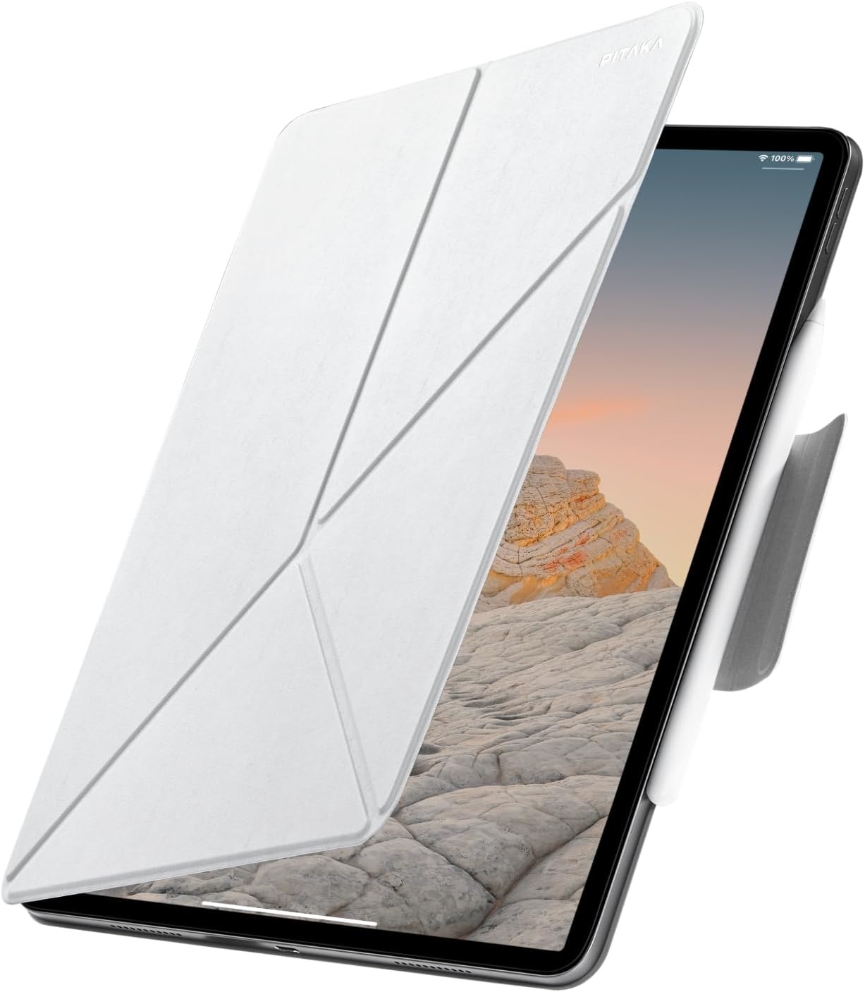 Étui pour iPad Air 13" & Pro 12.9" - Blanc - Support magnétique - 29% de remise